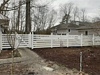 <b>7 Rail White Vinyl Ranch Rail with Gate</b>